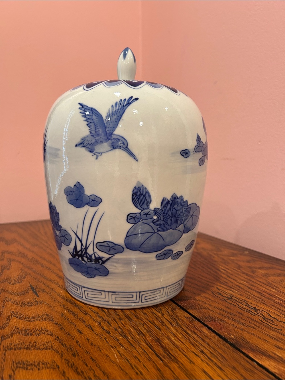 Blue and White Decorative Ceramic Ginger Jar - Home Art - Picture 6 of 9